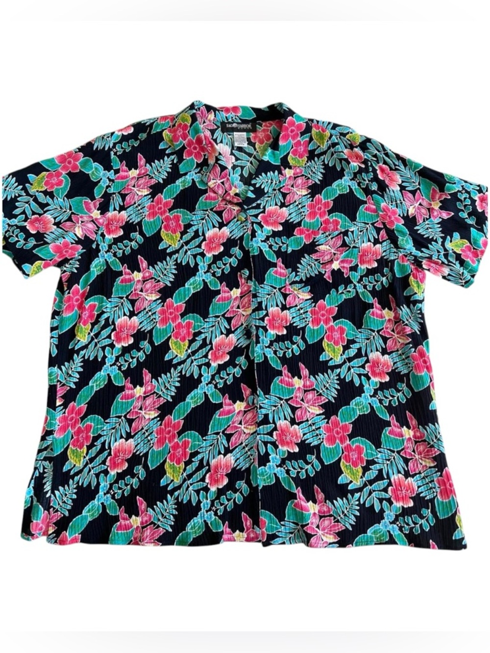 Vintage 90s Sag Harbor Hawaiian Shirt - Picture 2 of 7